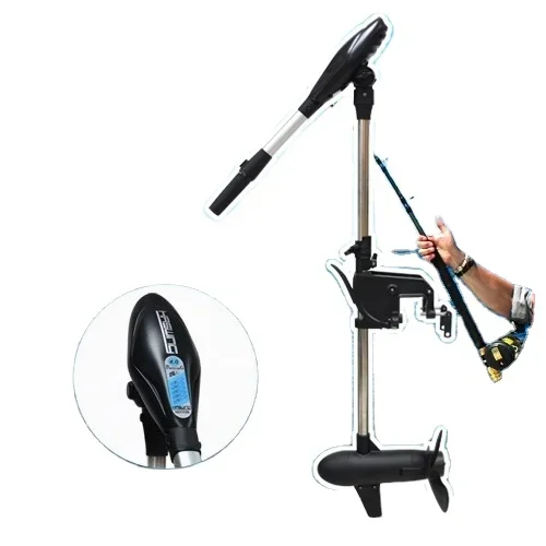 50713-100_B Haswing Protruar G Transom Mount 4HP Brushless Gear Box  Trolling Motor for Boat