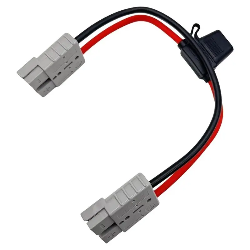 B03B-For Car For Battery 50A Gray Plug Connector With 10AWG Fuse Solar Panel Extension Silicone Line Conversion Cable