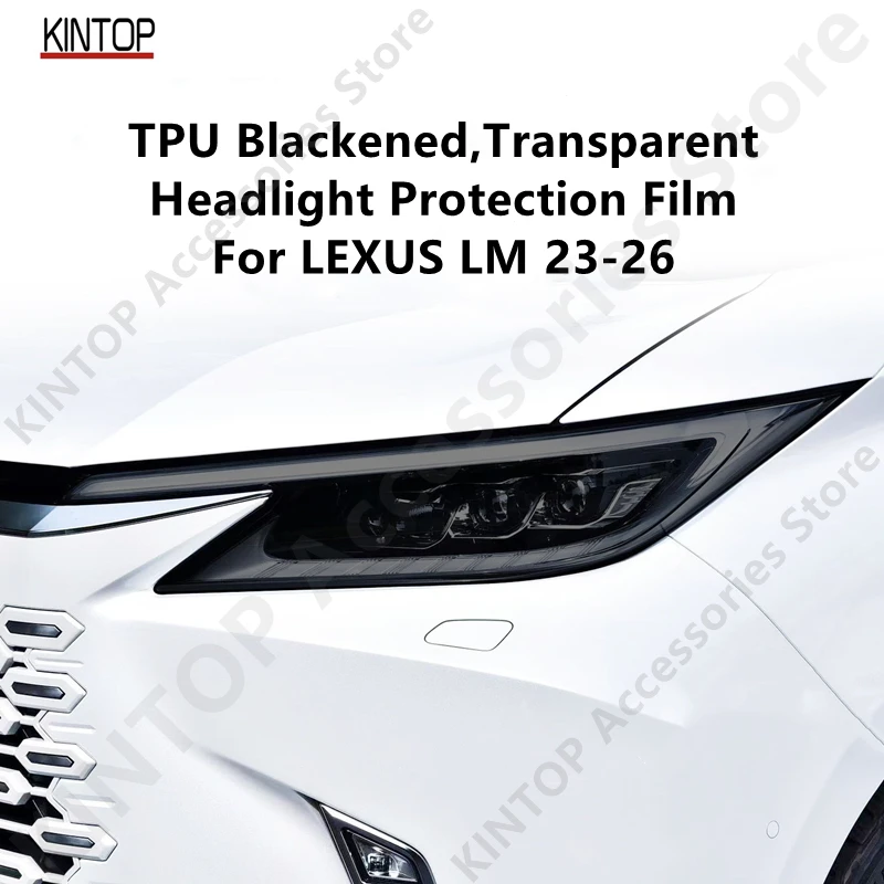 

For LEXUS LM 23-26 TPU Blackened,Transparent Headlight Protective Film, Headlight Protection, Film Modification