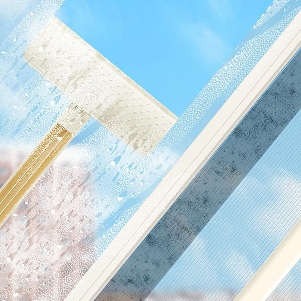 

Щетка для экрана с длинной ручкой 2 в 1, регулируемая головка, ракель без царапин, сменный скребок для оконной сетки, обслуживание дома