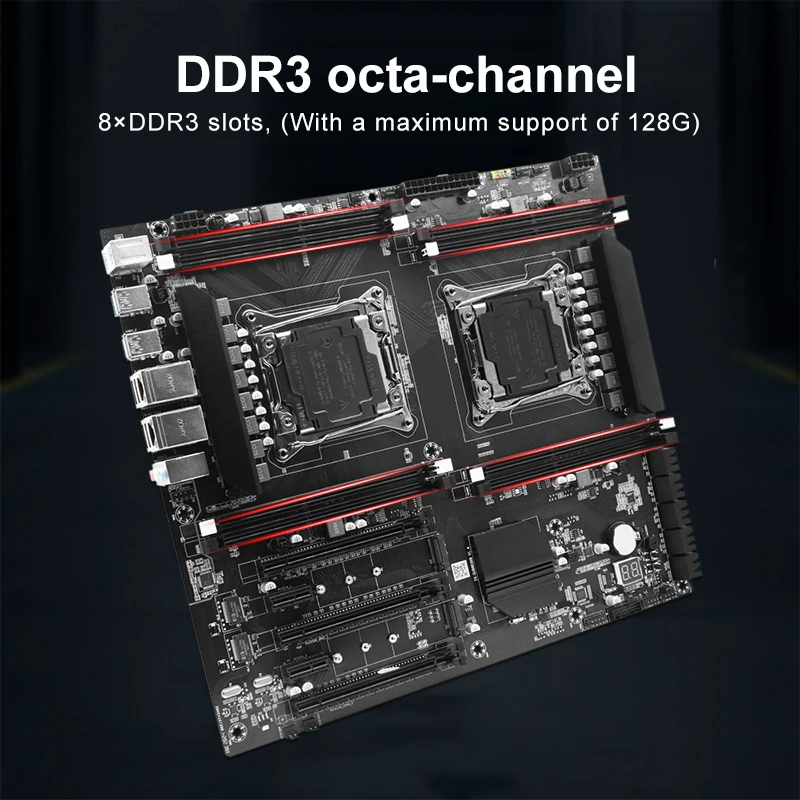 X99 ddr3サーバーマザーボード、Intel xeon E5-2676V3 x2を搭載した