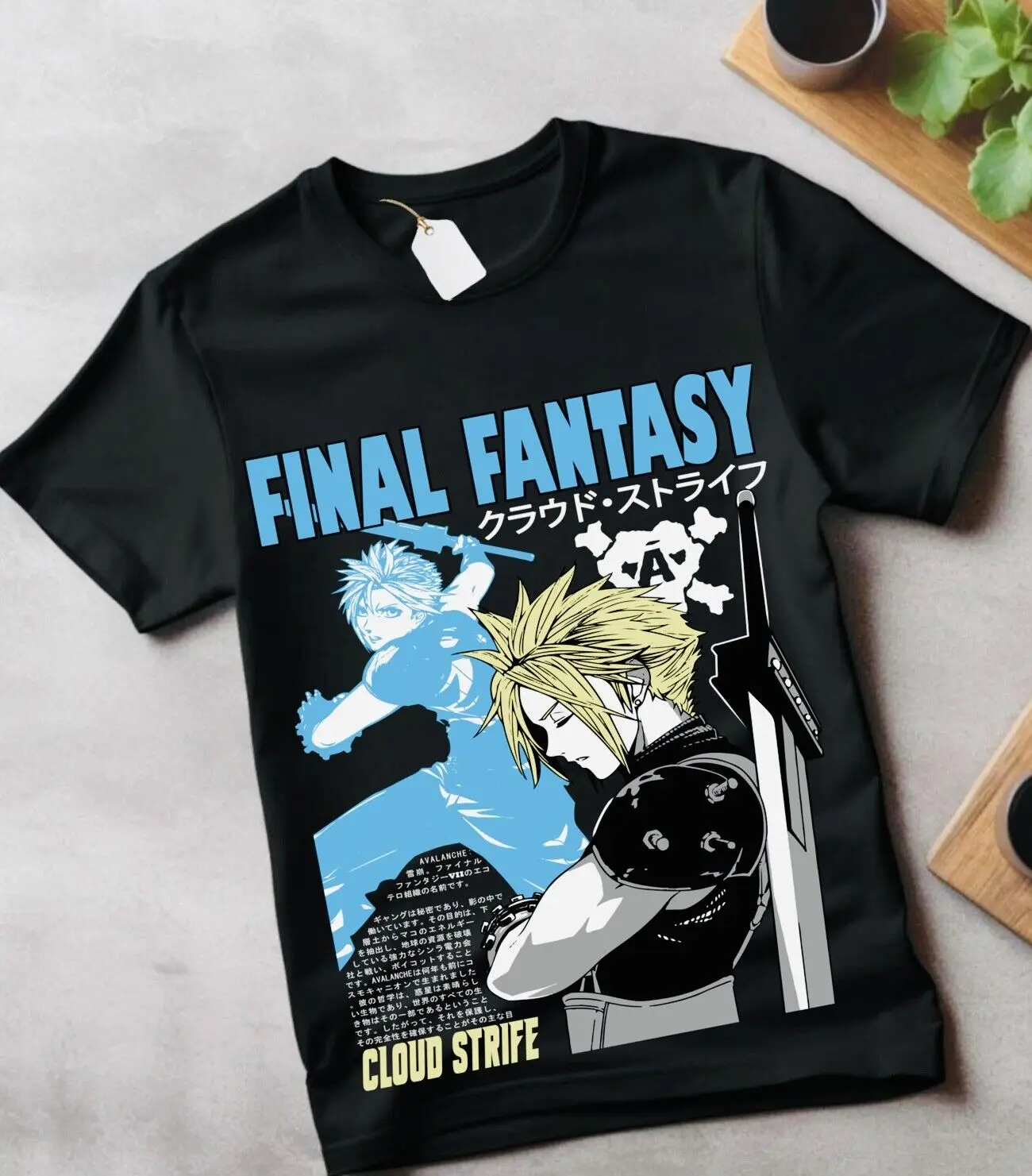 FINAL FANTASY-Unisex Vintage Anime T-Shirt, Manga Camisa Especial