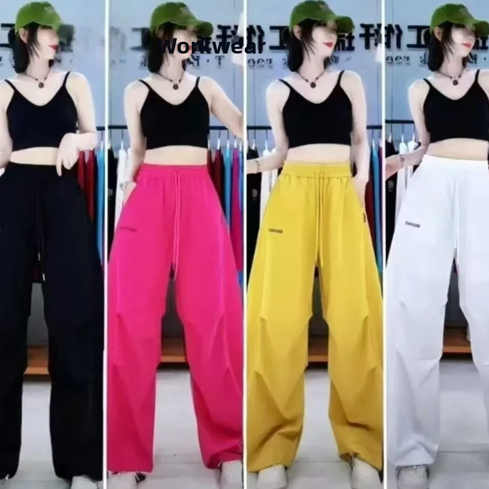 

Модные джазовые брюки для уличных танцев, высококачественные, дышащие, быстросохнущие, тонкие, в стиле милитари, длинные, для женщин, весна-лето