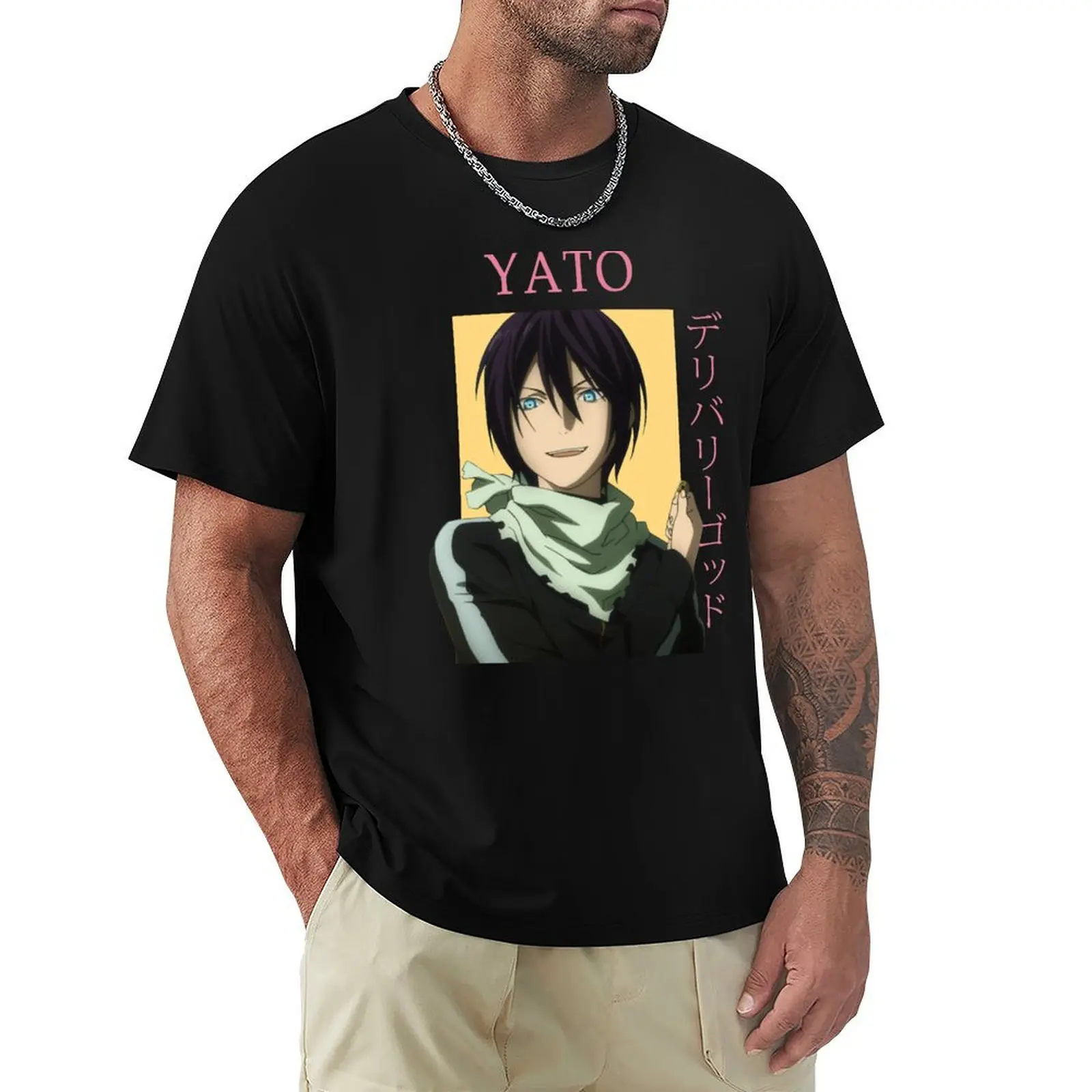 

Yato Noragami God Of Fortune Anime T-shirt oversized Aesthetic clothing mens funny t shirts