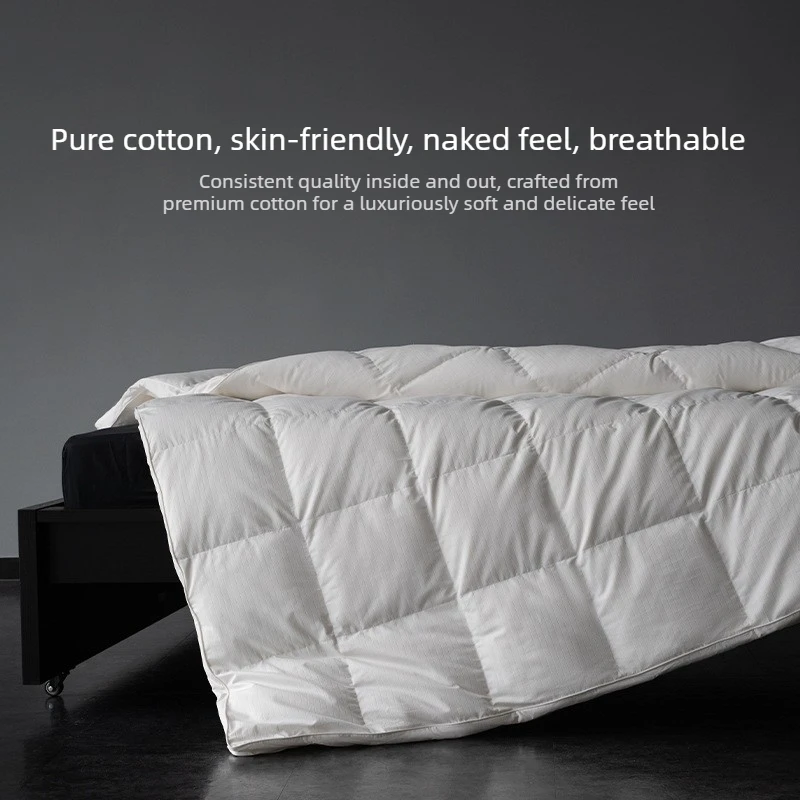 

Одеяло-плед из 90% белого утиного пуха, утолщенное, с наполнителем из гусиного пуха, для всех сезонов, пуховое одеяло-комфортер