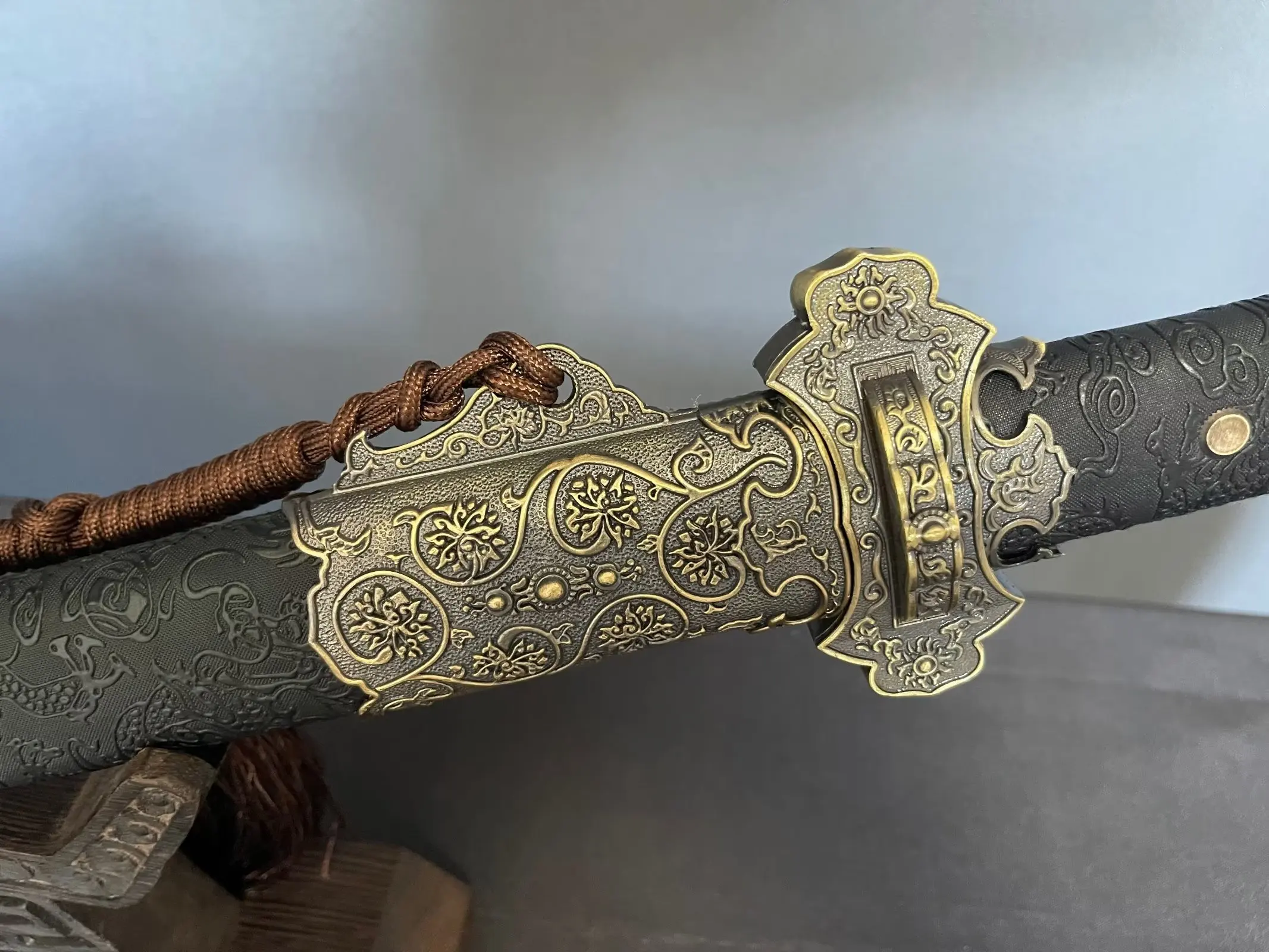 111cm Middle Ages Templar Knight Sword Martial Arts Lover Gift Ninja Kung Fu Combat Ready Sharp Katana Real Sword Full Tang view 5