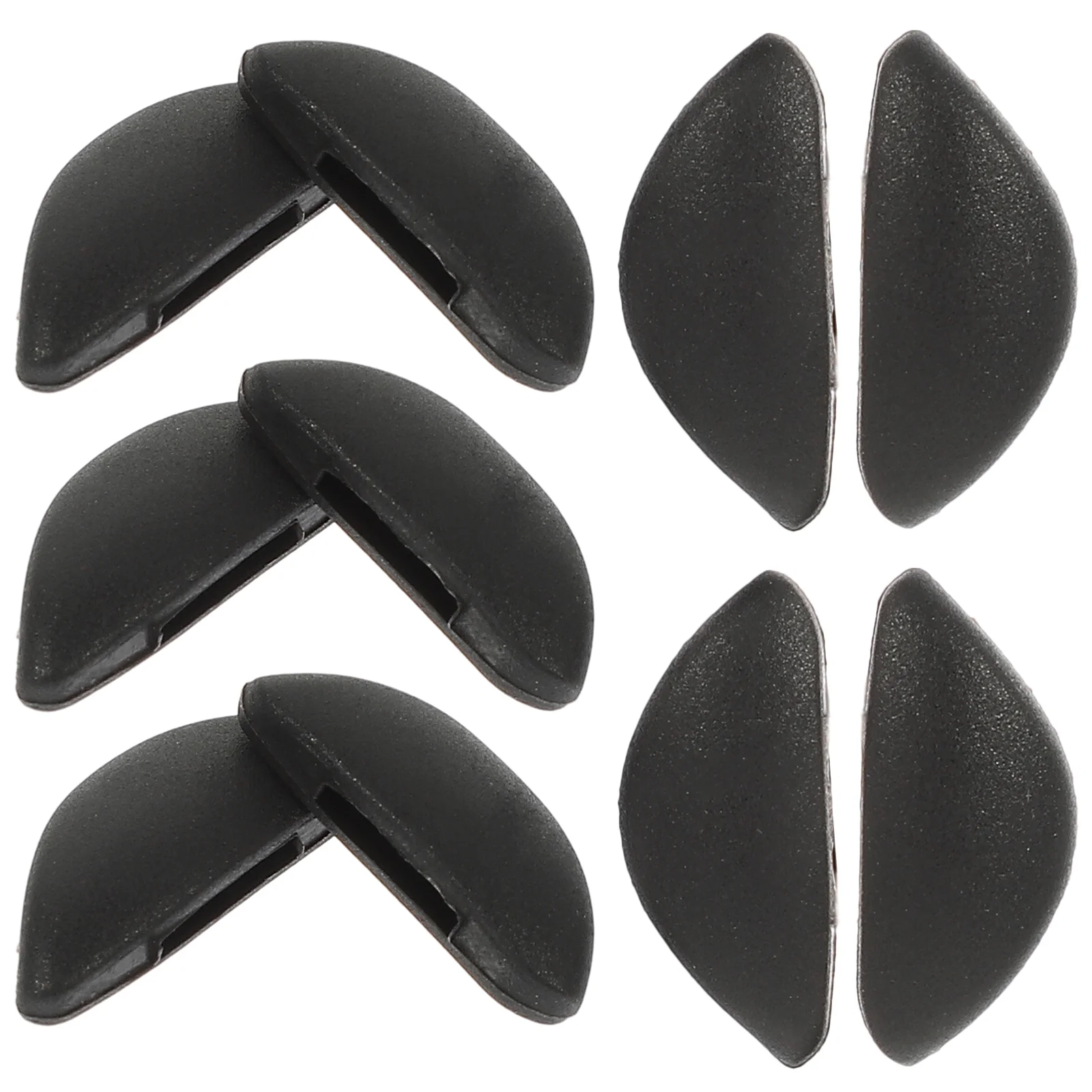 

10 Pairs Glasses Silicone Nose Pads Optical Eyeglass Support Supplies Black for Mat