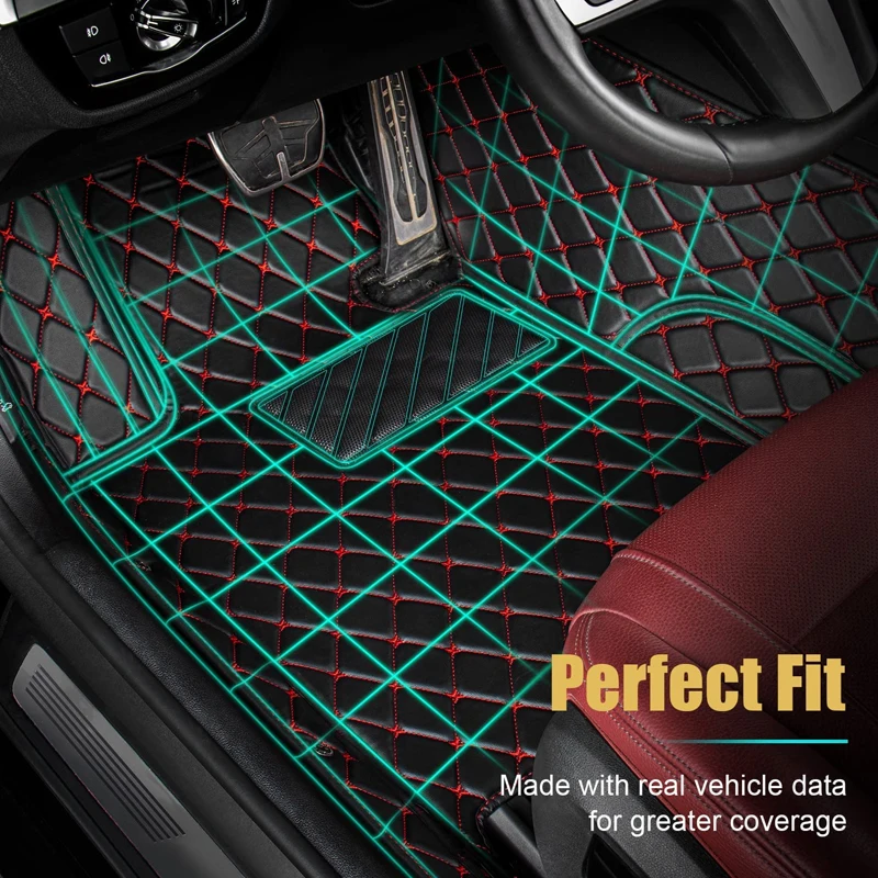 Tapis de sol de voiture pour Kia Stinger CK, 2018 ~ 2022 lea, Polymères en cuir de luxe, Tapis anti D343, Accessoires de voiture, Pièces