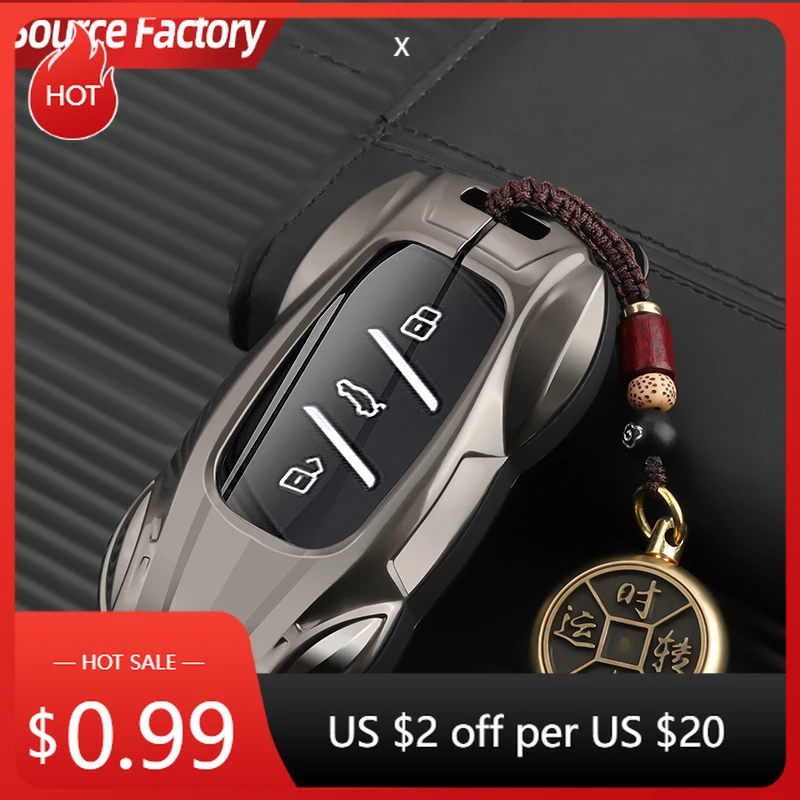 

Car Stickers Metal Car Remote Key Cover Case Holder Shell Protector Chain Keyring Fob For MG New ZS EV MG4 MULAN eHS MG5 MG