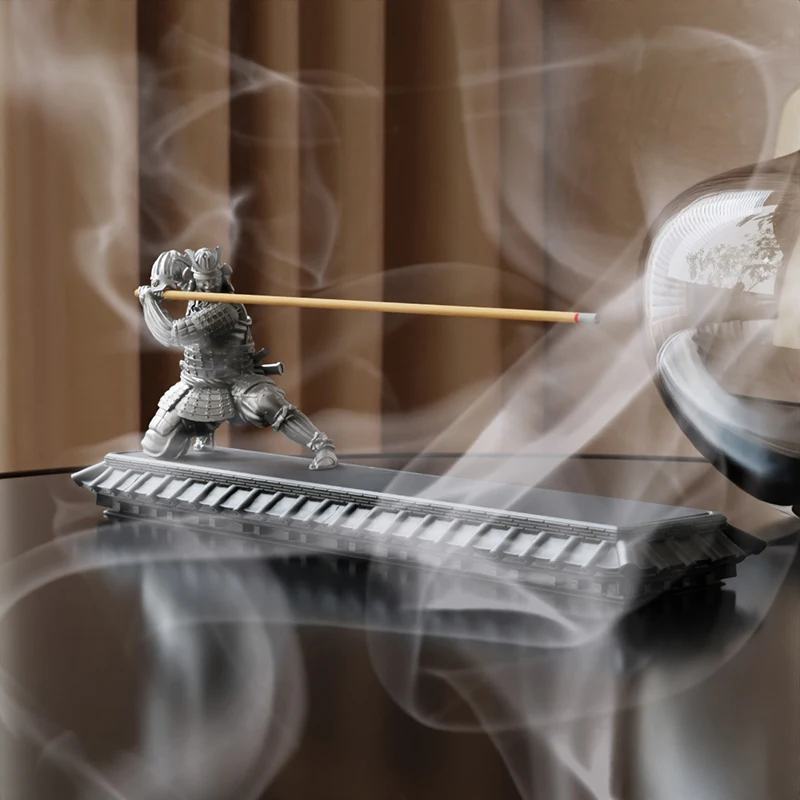 

Japanese Samurai Chinese Knight Line Incense Burner Zen Incense Tray Study Incense Seat Incense Insertion Ornament Incense Stick