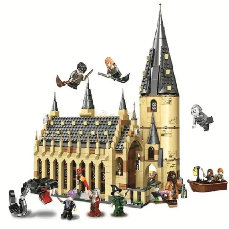 

In Stock Great Hall Castle Building Compatible 75954 DIY Model Blocks Bricks Movie Children's Toy Birthday Christmas Gifts