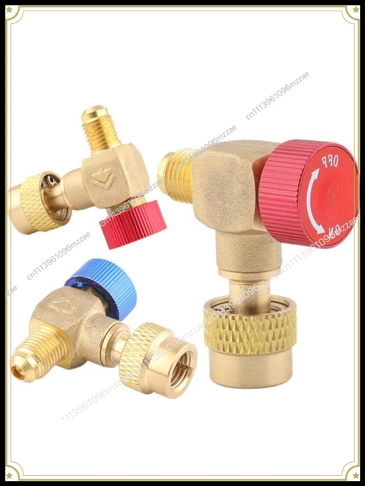 90 Degree Right Angle All Copper Air Conditioner Liquid Safety Valve R22/32/410 Fluoride Valve Refrigerant Liquid Adapter