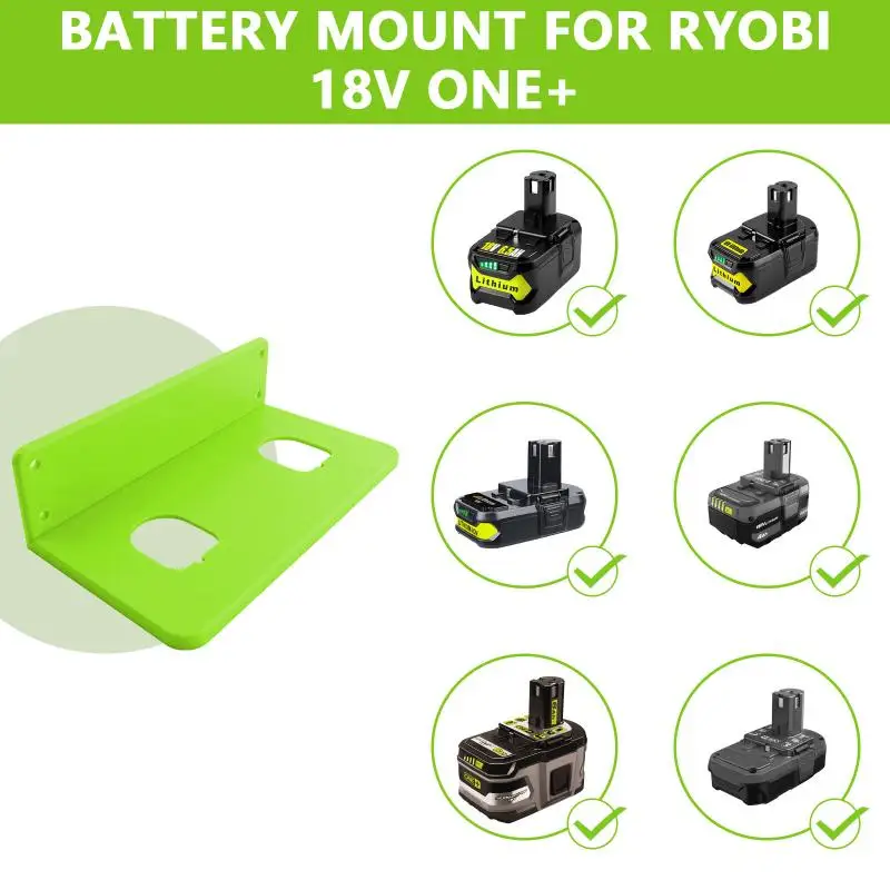 Wall Mount Battery And Tool Holder For 18V Lithium Battery Power Tool Drill Storage Hangers Shelf For P103 P107 P108