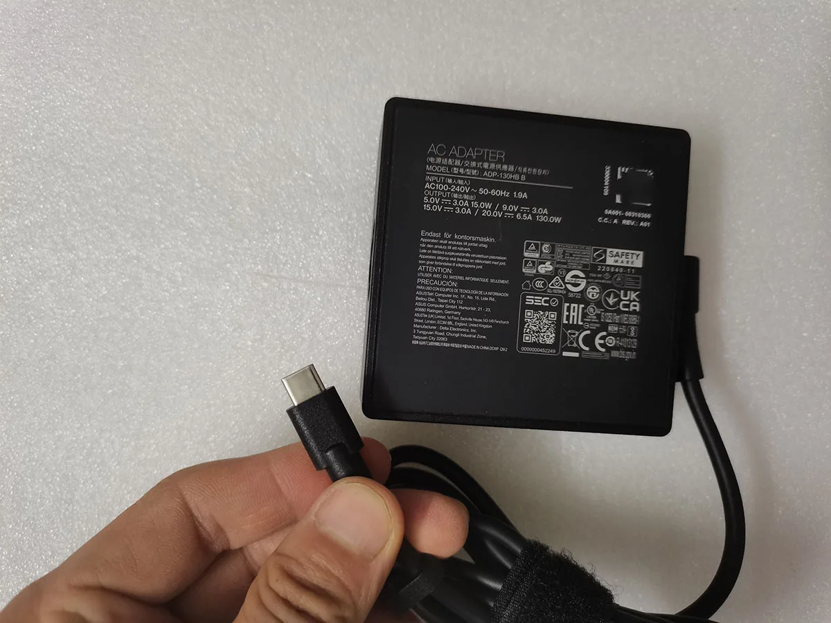 OEM 20V 6.5A 130W ADP-130HB B USB-C AC Adapter for ASUS ROG Flow Z-13 RTX4070 2023 Laptop Puryuan Original Charger