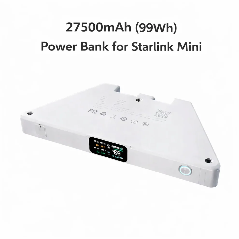 Nieuwe 35000mAh 129Wh High Power Powerbank voor Starlink Mini Pd USB-C LCD Display Draagbare Batterij Smart App DC Kabel Draagbare Oplader