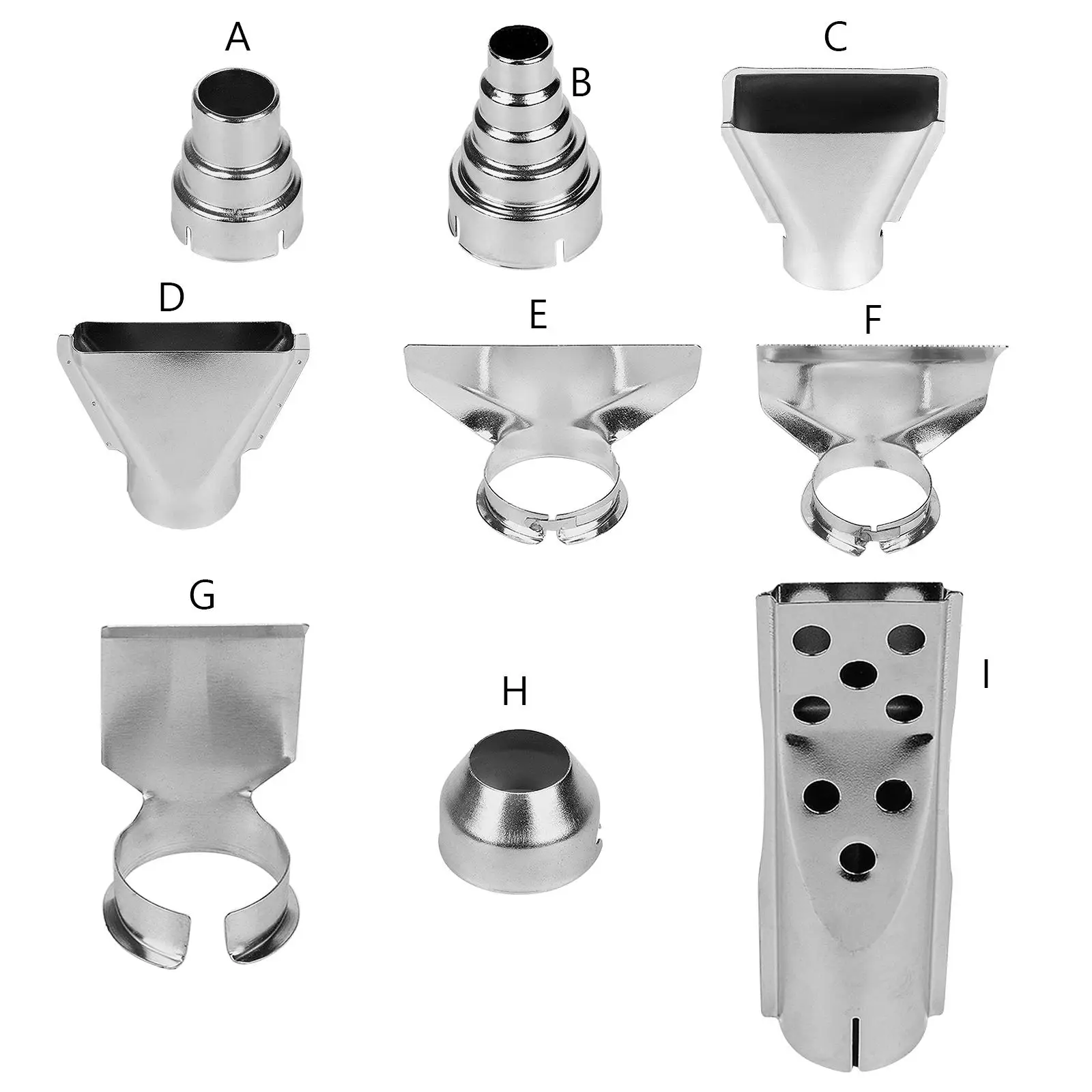 Stainless Steel  Air Soldering Station Nozzle Accessories, Protection Nozzle for Spoon Building Hair Dryers Cone Scraper