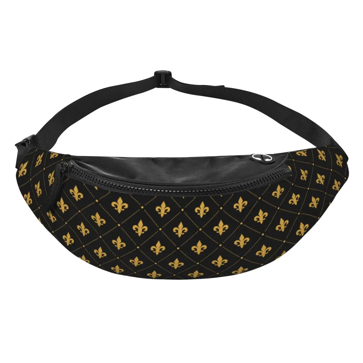 Custom Lily Flower Fleur De Lis Fanny Bag Customized Crossbody Waist Pack Men Women Traveling Phone Money Pouch