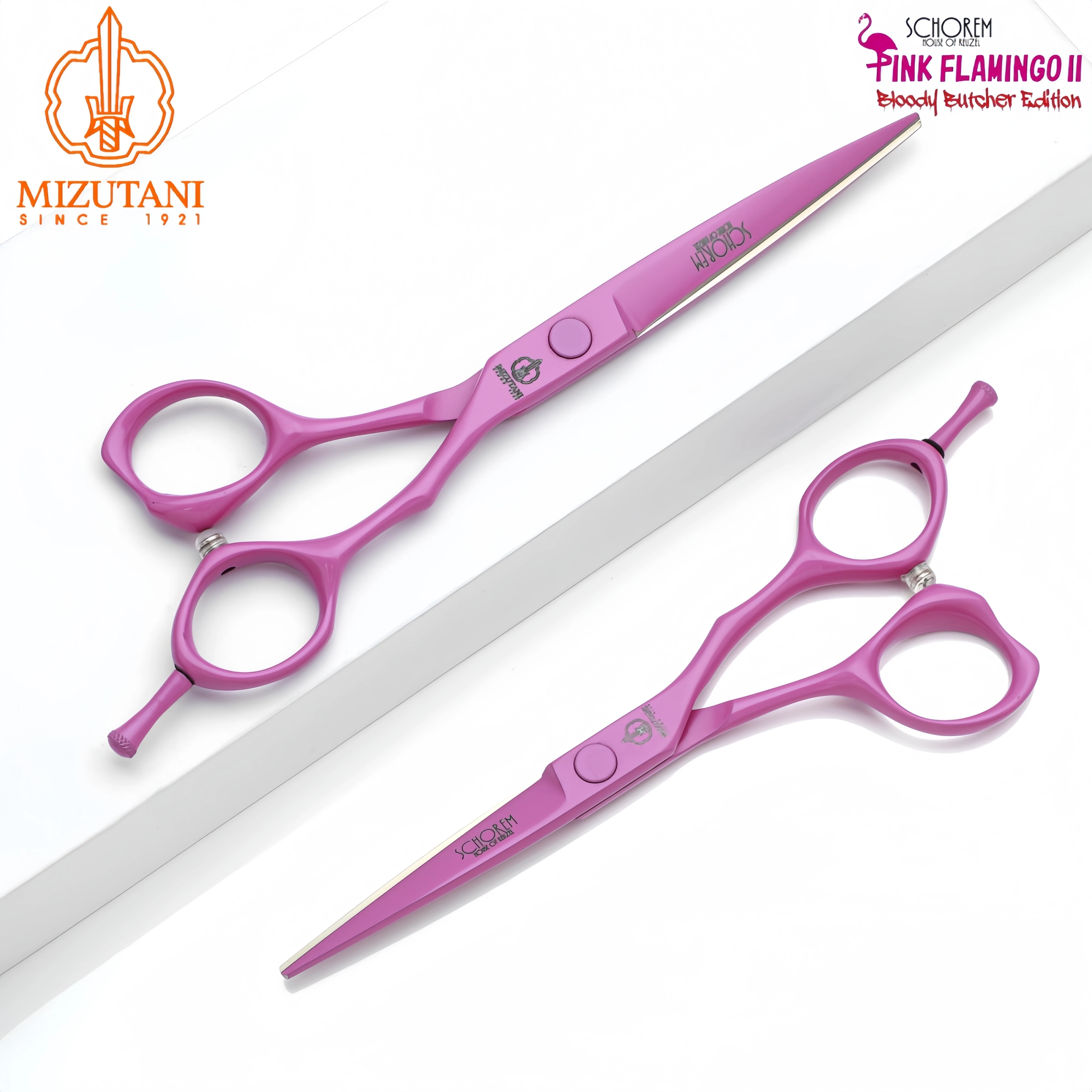 

MIZUTANI Professional hair scissors texture thinning shears Flamingo series 440C 5.5-6-6.5inch Barber