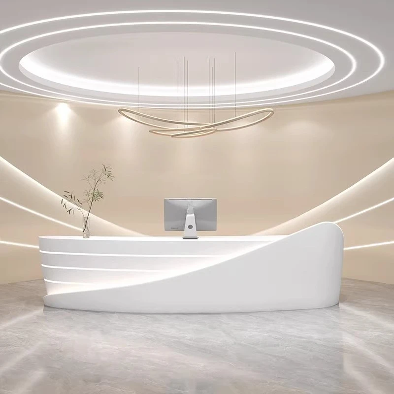 Luxury Beauty Reception Desks Minimalist Aesthetic Design Simple Reception Desks Modern Unique Escritorio Commercial Furniture