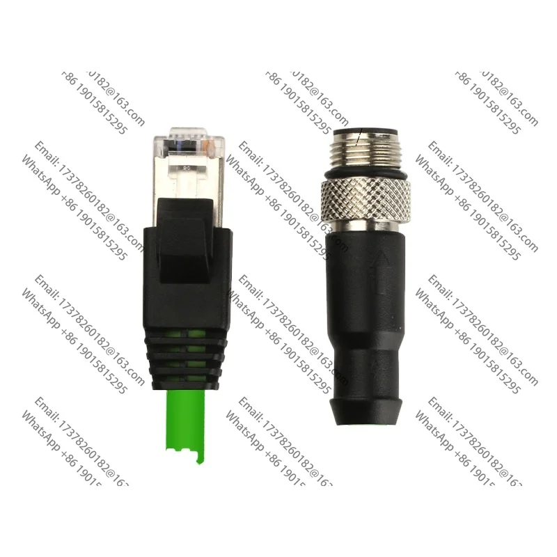 

Промышленный кабель Ethernet с прямым коленком от M12 до RJ45, 4-контактный разъем D, совместимый с кабелем датчика SICK