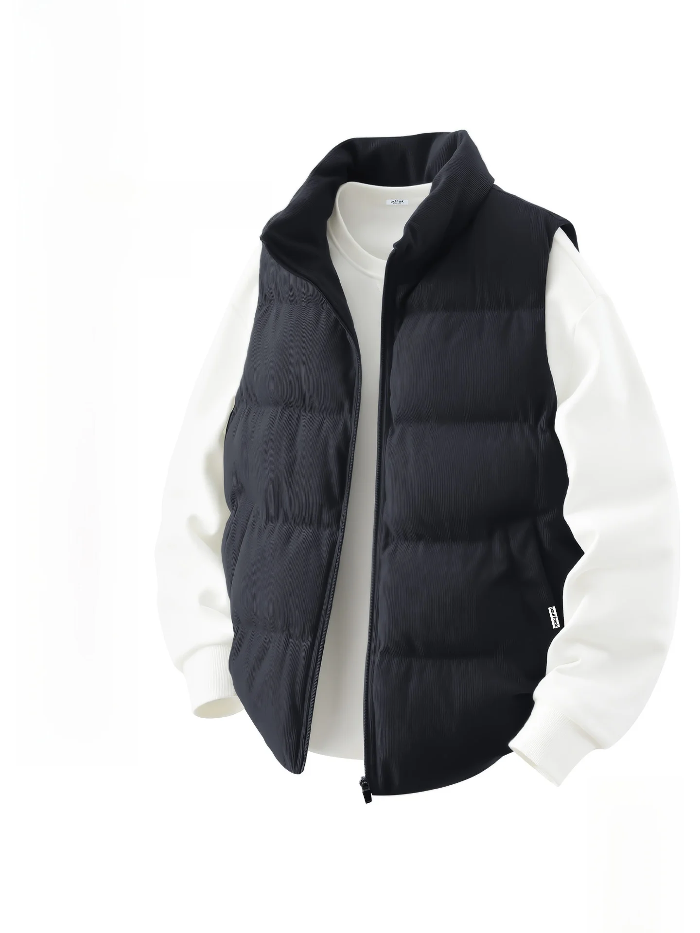 

Men's Corduroy Vest Warm Stand Collar Outerwear Faionable Autumn Winter Jaet Thiened Polyester Fiber Zipper ...