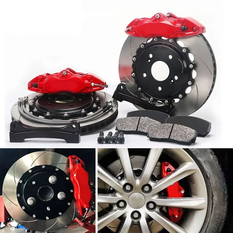 ICOOH RACING Upgraded Brake System 4 Piston Caliper With 330*28mm rotor for bmw 3series e46   2001 front and rear Brake Kit