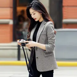 Suit Jacket for Women New Korean Version Casual and Fashionable Temperament Small Suit Top British Style Wool