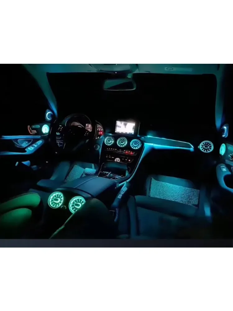 Applicable to Mercedes-Benz GLC-class X253 W205 new 6v accessories atmospheric lighting upgrade 64-color interior ambient light