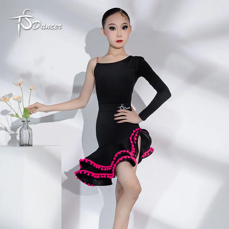 

Детский костюм для латиноамериканских танцев, элитный профессиональный танцевальный комплект для девочек, новинка весны-осени 2026 года