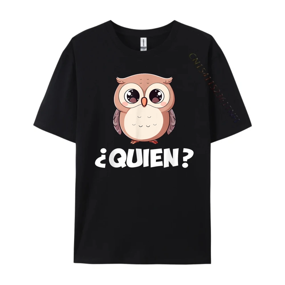 قمصان رجالي Quien Who Owl للمعلم الإسباني تي شيرت جرافيك تي شيرت رجل إبداعي #2