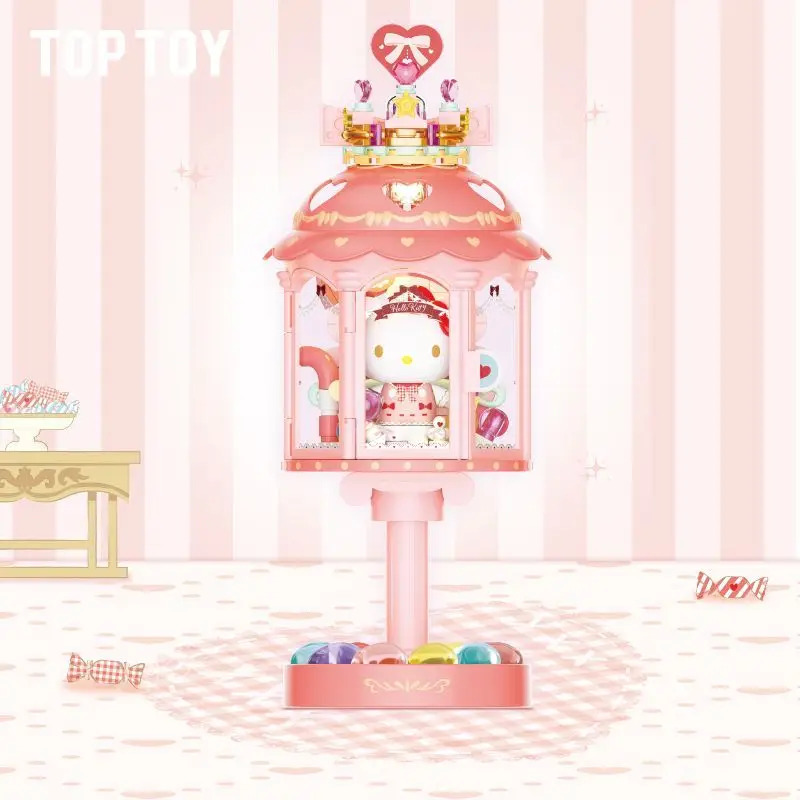 

Строительные блоки TOPTOY Sanrio Hello Kitty Kuromi, мелкие частицы, моя мелодия, детская сборная игрушка, модель My Sweet Piano, подарок
