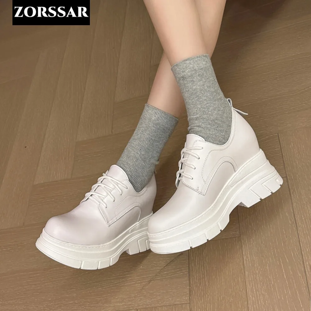 

Chunky Platform Sneakers for Women High Heels Thick Bottom Vulcanize Shoes Woman Spring Autumn Height Increasing Casual Shoes