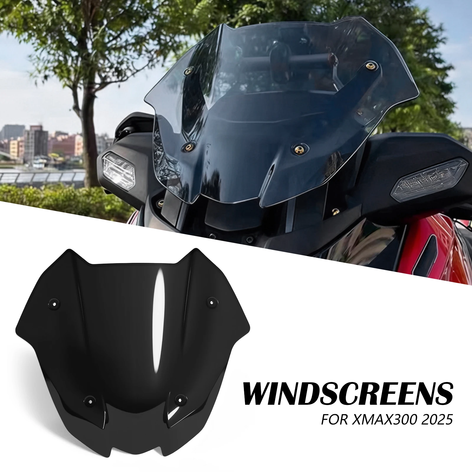 

Fit XMAX 300 xmax 300 2025 Motorcycle Windshield Windscreen Wind Shield Deflectore Fairing For Yamaha X-MAX300 XMAX300
