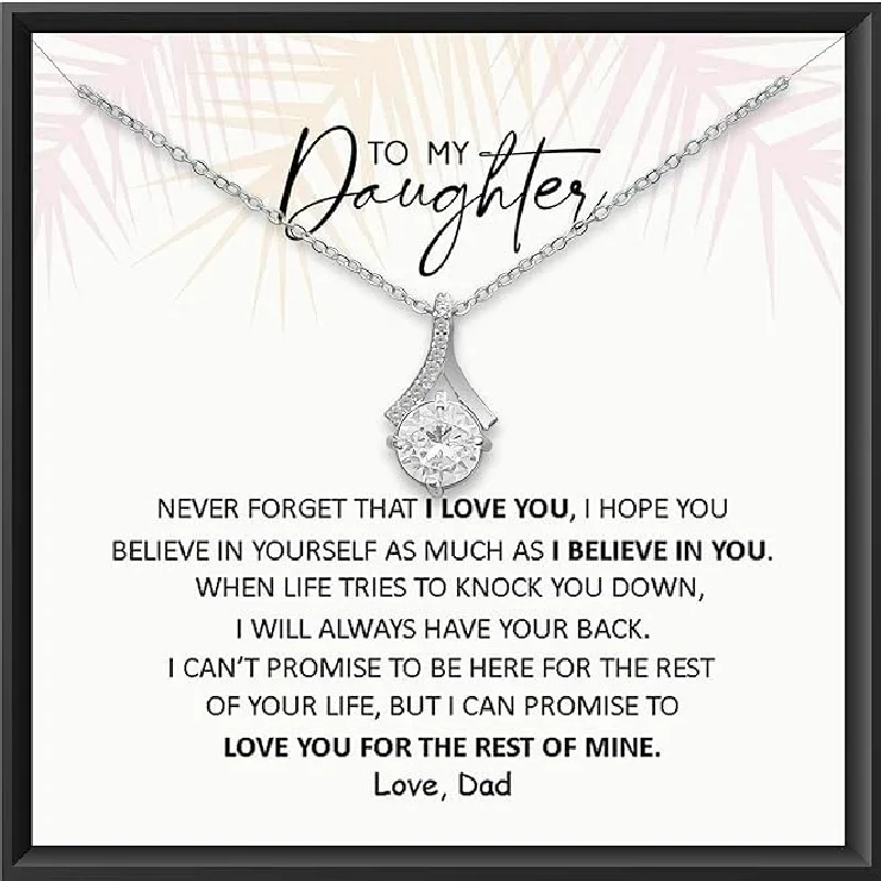 Elegant Necklace+Message Card+Gift Box, the Best Unique Birthday/Housewarming/Party/Graduation Presents, for Daughter/Teenagers
