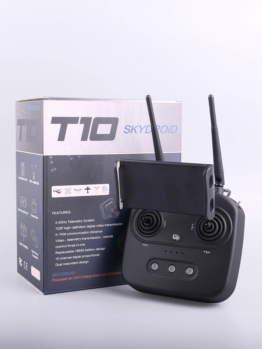 

Skydroid T10 Remote Control w/Mini Camera 10km Digital Map Transmission with R10 Reciever 4 in 1 for Plant Protection Machine