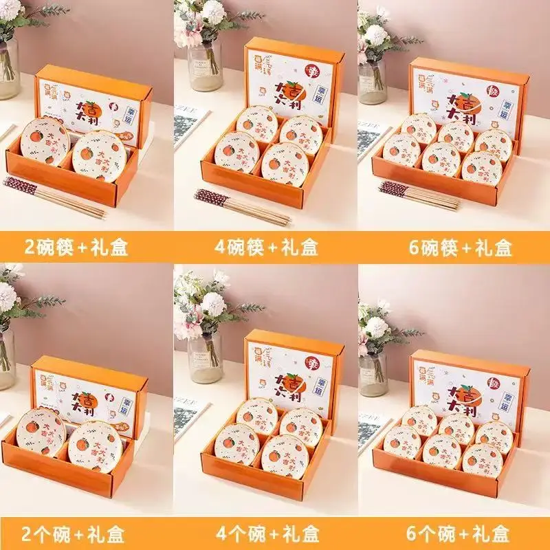 Underglazed Bowl - Big Luck Big Prosperity Ceramic Bowl & Chopsticks Set Tableware for Home Dining, Opening Ceremony Gift - Image 6