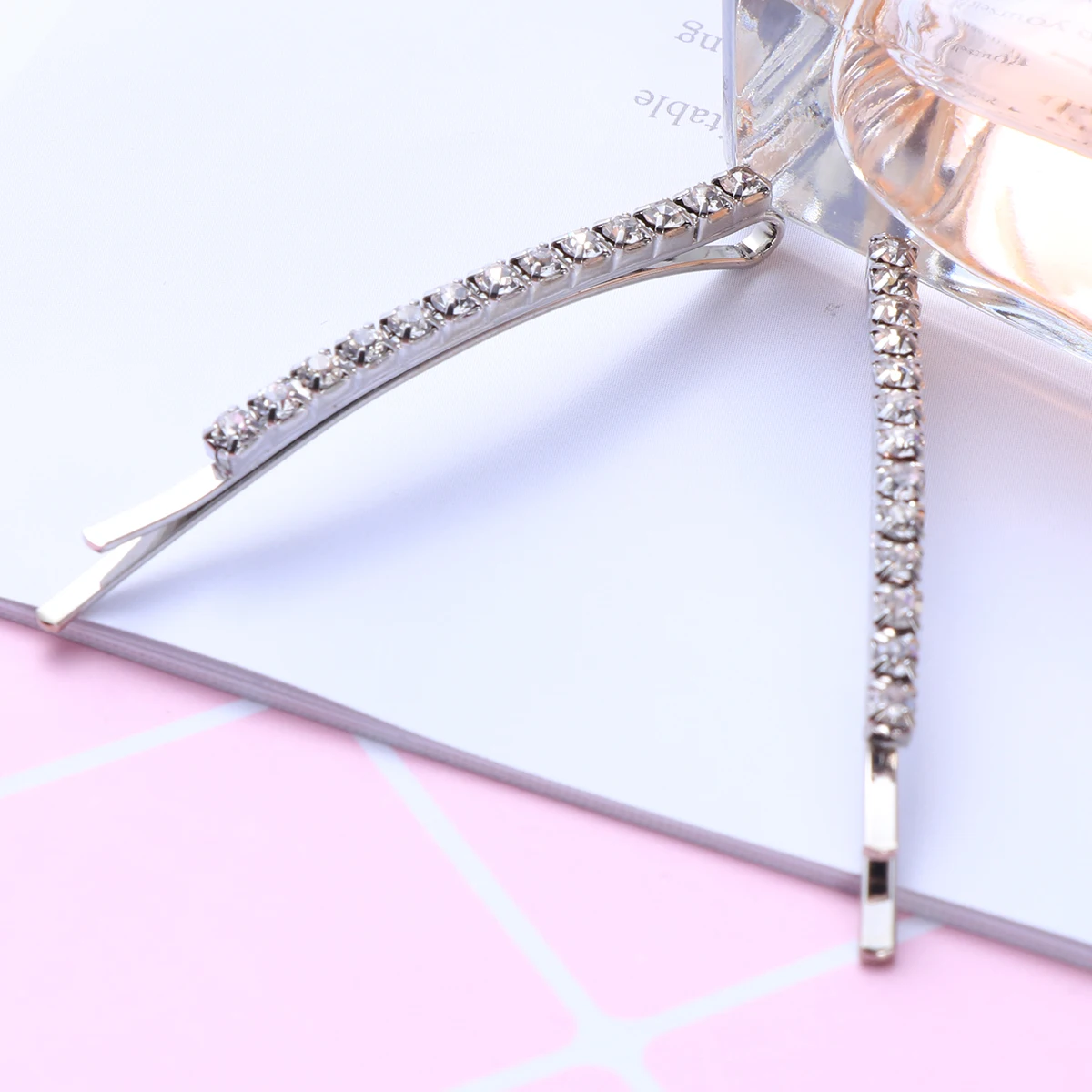 

12pcs Rhinestone Hair Clips Women Crystal Barrettes Girls Hairpins Wedding Party Daily Decorative Accessories Long Lasting