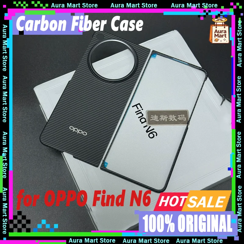 

Original Carbon Fiber Phone Case For OPPO Find N6 Kevlar Wireless Charging Back Cover Case Hard Shell for OPPO FindN6