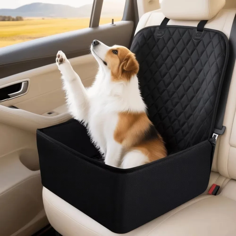 Travel Portable Pet Carrier Basket Waterproof Non-Slip Cat Basket Seat Durable Scratch Proof Dog Auto Seat for Dogs Cats