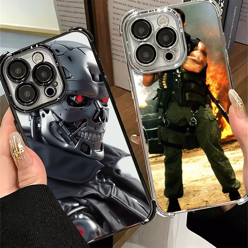 Funda de teléfono con diseño de Terminator Arnold Schwarzenegger para Xiaomi Poco X6 X7 X8 Pro Max X5 X3 M8 M7 M5S Redmi 15C 15 14C 13C 17T 15