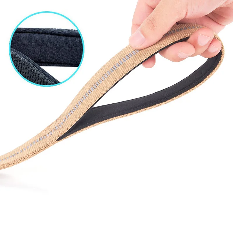 Heavy Duty Dog Leash with Elastic Bungee, Shock Absorption, Safety Clip Included, Medium and Large Dogs