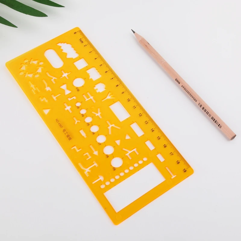 

Geometric Electrician Formwork Template Ruler Stencil Drawing Measuring Tool Dropship