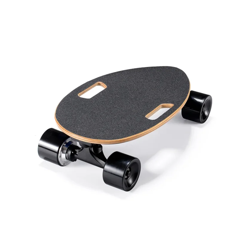 Best seller Mini electric skateboard four-wheel pu wheel wood board egg shape kids skateboard wireless remote control