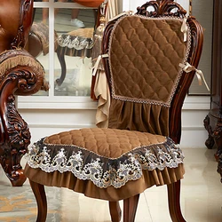 Europese Eetkamerhoezen Quiltkatoenen Antislip Stoelkussen Rugleuning Eetkamer Decoratieve Stoelhoes Home Decor
