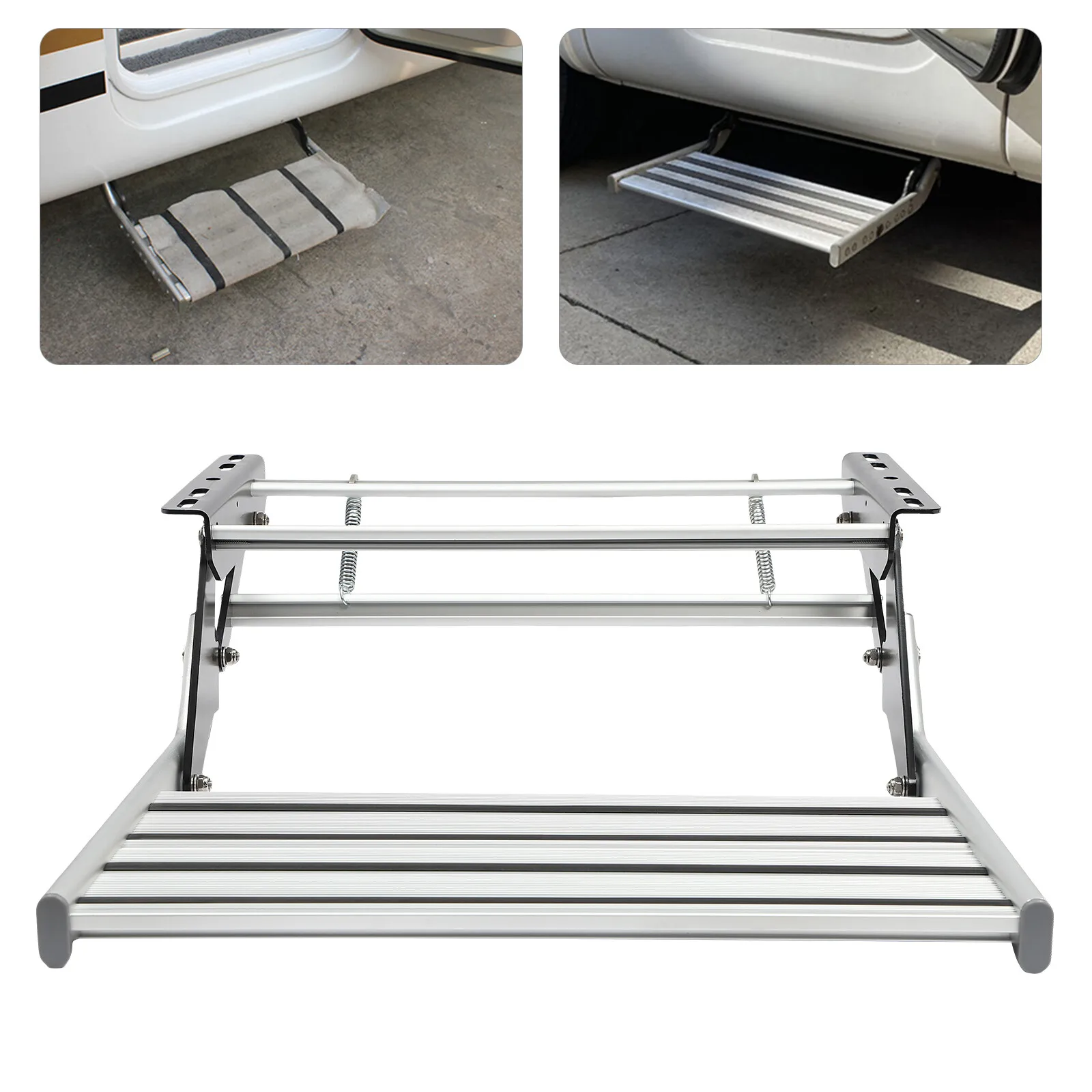 

Manual Entry Step for Travel Trailer and RV Aluminum Alloy Sturdy and Durable Design
