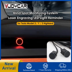 206 Update Model Y Blind Spot Monitoring System for Tesla LED BSD Warning Light Lane Change Overtaking Alert Door Open Reminder