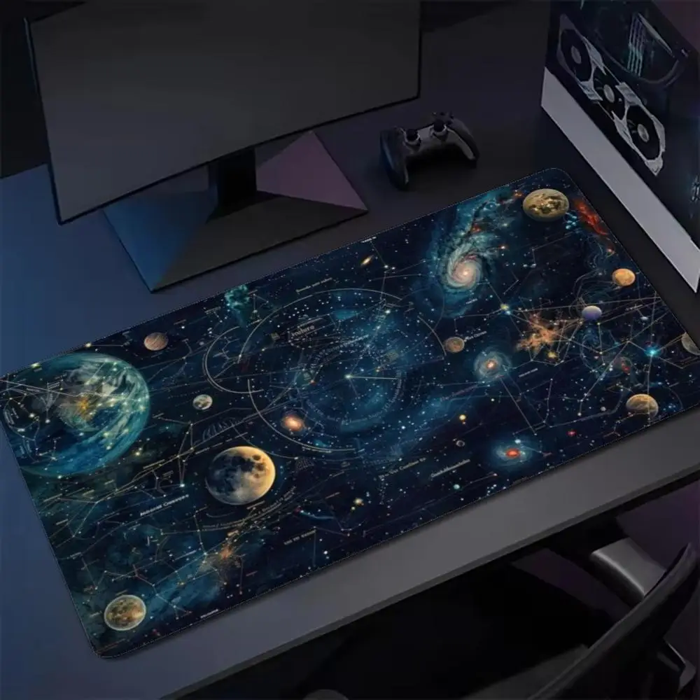 Cosmic Star Constellation Planet Galaxy Map XXL Gaming Mouse Pad Non-Slip Rubber Keyboard Pad Desktop Office Computer Desk Mats