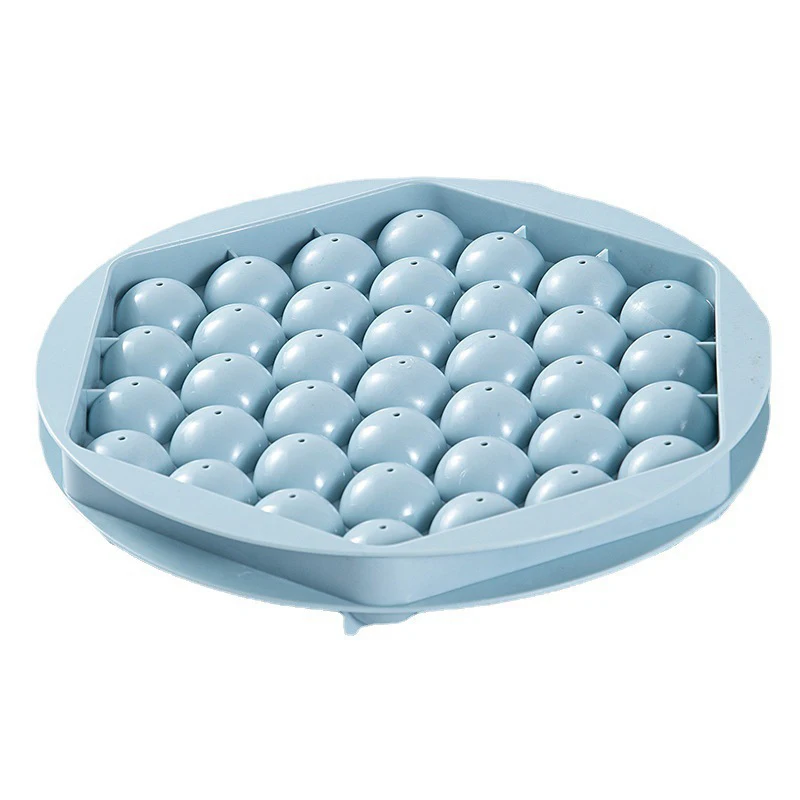 Frozen Ice Cube Mold Ice Making Mold Ice Ball Silicone Ice Tray Ice Box Press Ice Storage Box Round Household Artifact Homemade