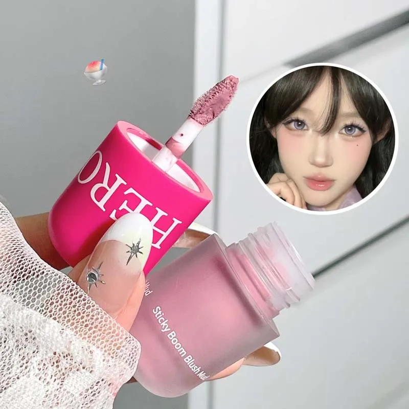 HERORANGE glutinoso feeling Bangbang lip and cheek dual-use lip mud colore opaco trucco nudo trucco naturale polvere fard fango