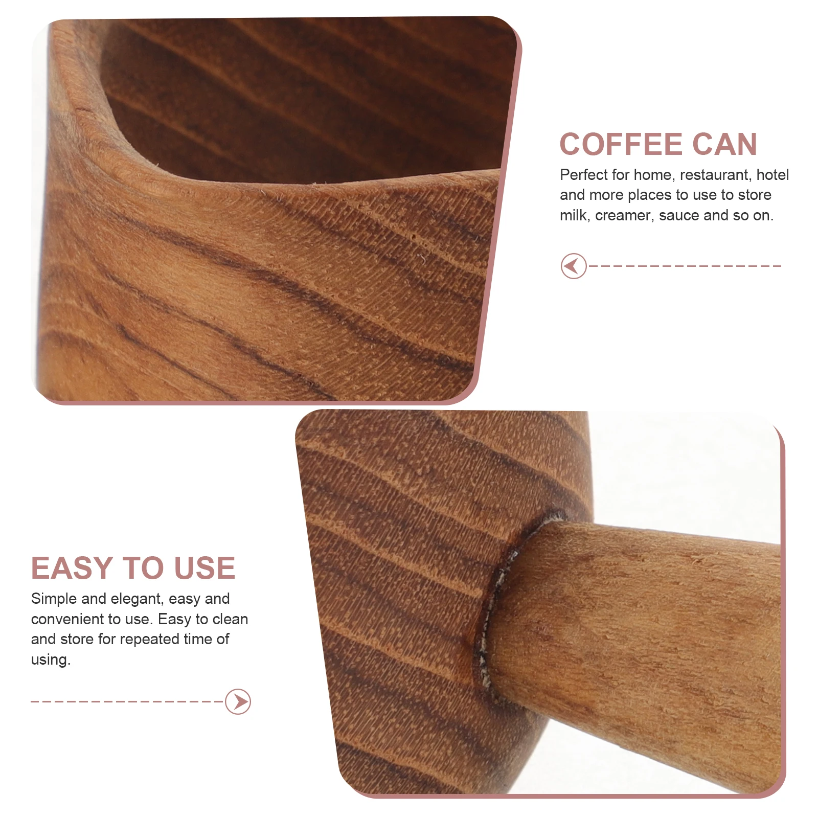 

Small Milk Jug Mini Wooden Creamer Pitcher S Espresso Pouring Cup Syrup Dispenser Wood Coffee Creamer Container Smooth